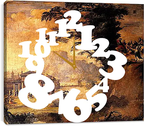 Часы картина - Landscape with the Mystic Espousal of Saint Catherina. Микеланджело Караваджо
Часы картина - Landscape with the Mystic Espousal of Saint Catherina. Микеланджело Караваджо