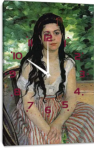 Часы картина - The Gypsy Girl. Пьер Огюст Ренуар Часы картина - The Gypsy Girl. Пьер Огюст Ренуар
