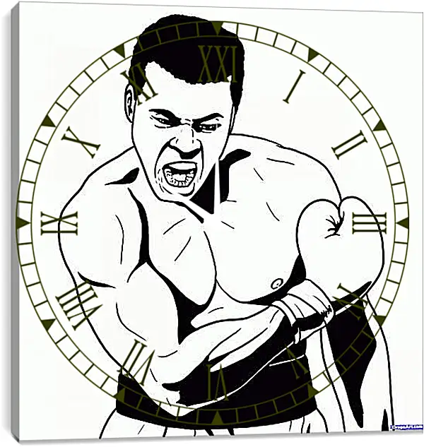 Часы картина - Muhammad Ali Часы картина - Muhammad Ali