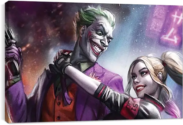 Постер на подрамнике - Харли Квинн (Harley Quinn) и Джокер (Joker) Постер на подрамнике - Харли Квинн (Harley Quinn) и Джокер (Joker)