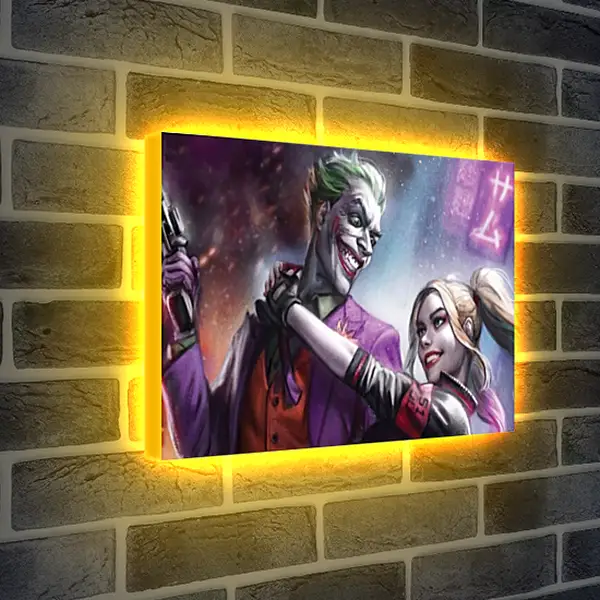 Лайтбокс световая панель - Харли Квинн (Harley Quinn) и Джокер (Joker) Лайтбокс световая панель - Харли Квинн (Harley Quinn) и Джокер (Joker)