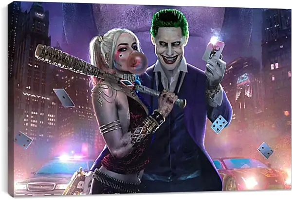 Постер на подрамнике - Харли Квинн (Harley Quinn) и Джокер (Joker) Постер на подрамнике - Харли Квинн (Harley Quinn) и Джокер (Joker)