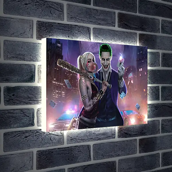 Лайтбокс световая панель - Харли Квинн (Harley Quinn) и Джокер (Joker) Лайтбокс световая панель - Харли Квинн (Harley Quinn) и Джокер (Joker)