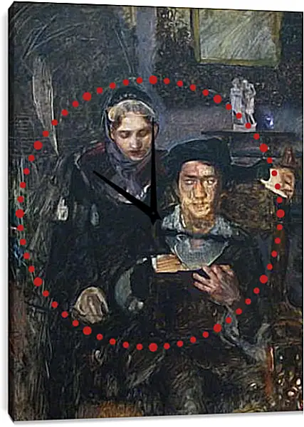 Часы картина - Гамлет И Офелия. Врубель Михаил Часы картина - Гамлет И Офелия. Врубель Михаил