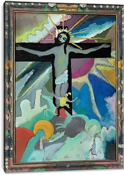 Постер на подрамнике - Gekreuzigter Christus. Кандинский Василий Постер на подрамнике - Gekreuzigter Christus. Кандинский Василий