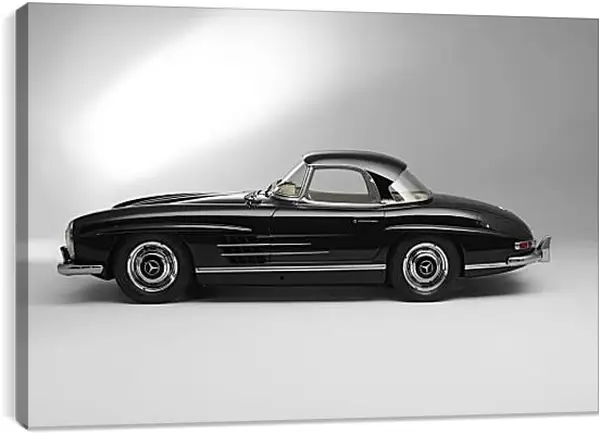 Постер на подрамнике - Mercedes Benz 300 SL в профиль Постер на подрамнике - Mercedes Benz 300 SL в профиль
