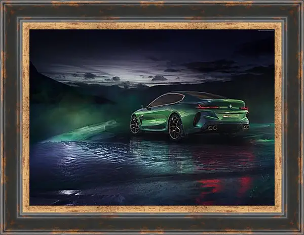 Картина в раме - Изумрудная BMW Картина в раме - Изумрудная BMW