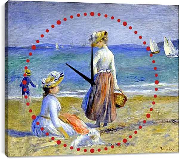 Часы картина - Figures on the Beach. Пьер Огюст Ренуар Часы картина - Figures on the Beach. Пьер Огюст Ренуар
