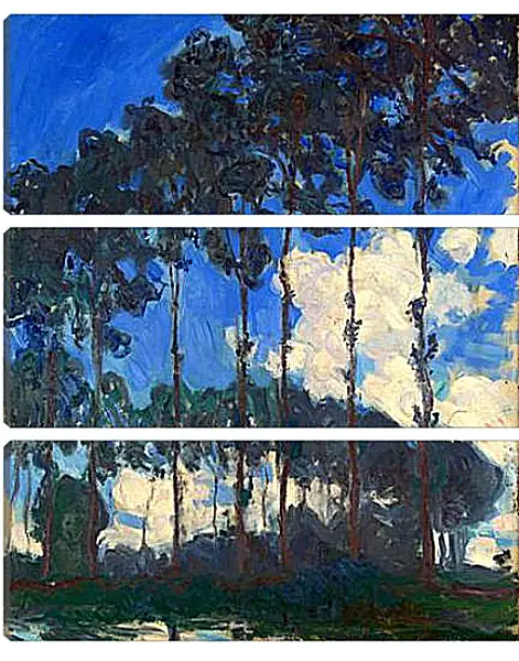 Модульная картина - Poplars on the Epte 2. Клод Моне Модульная картина - Poplars on the Epte 2. Клод Моне