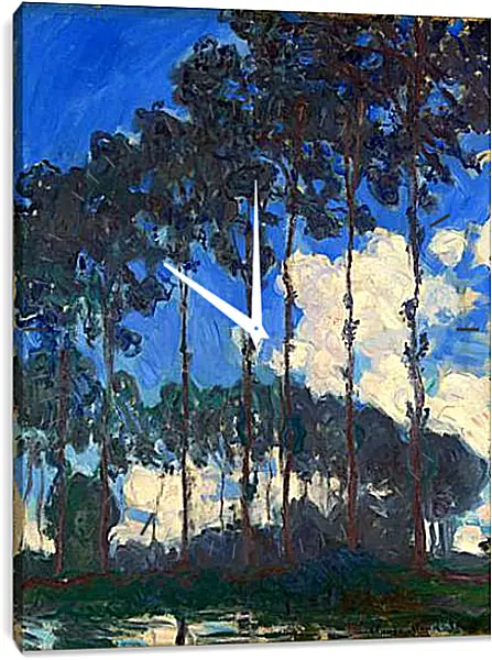 Часы картина - Poplars on the Epte 2. Клод Моне Часы картина - Poplars on the Epte 2. Клод Моне