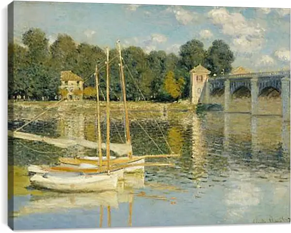 Постер на подрамнике - The Bridge at Argenteuil. Клод Моне Постер на подрамнике - The Bridge at Argenteuil. Клод Моне