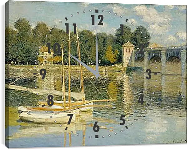 Часы картина - The Bridge at Argenteuil. Клод Моне Часы картина - The Bridge at Argenteuil. Клод Моне