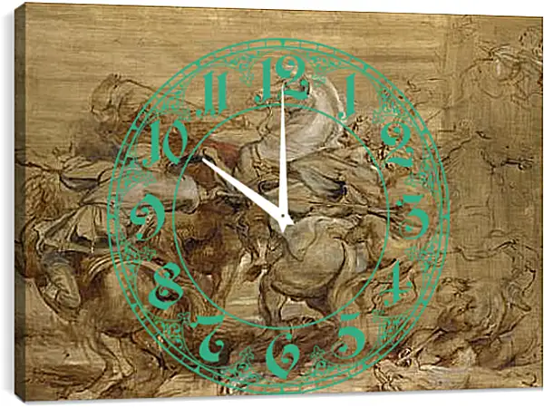 Часы картина - A Lion Hunt. Питер Пауль Рубенс Часы картина - A Lion Hunt. Питер Пауль Рубенс