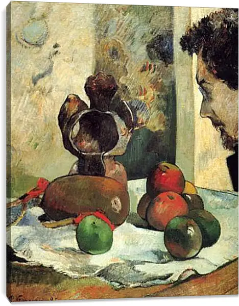 Постер на подрамнике - Still Life with Profile of Laval. Поль Гоген Постер на подрамнике - Still Life with Profile of Laval. Поль Гоген
