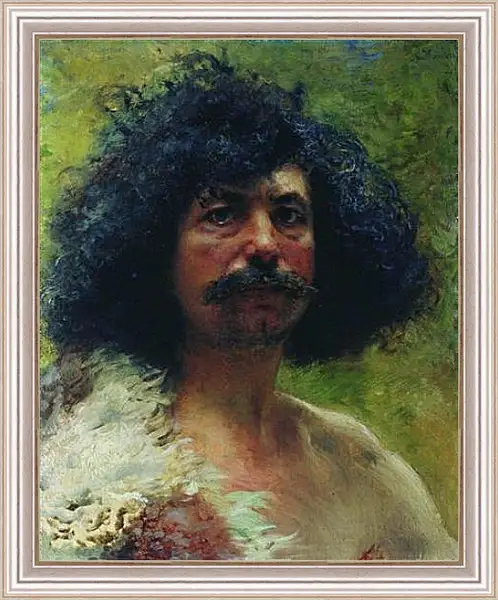 Картина в раме - Этюд мужской головы. Маковский Константин Картина в раме - Этюд мужской головы. Маковский Константин