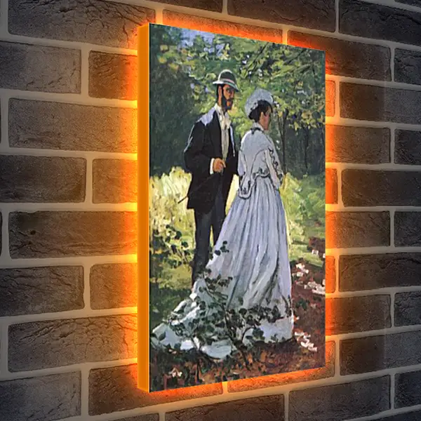 Лайтбокс световая панель - The Walkers (Bazille and Camille). Клод Моне Лайтбокс световая панель - The Walkers (Bazille and Camille). Клод Моне