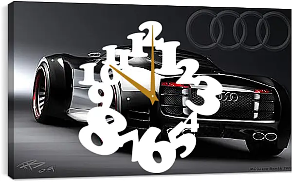Часы картина - Audi R8 Часы картина - Audi R8
