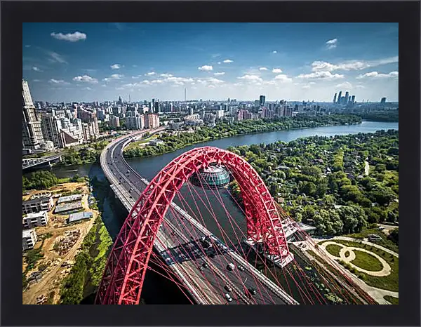 Картина в раме - Живописный мост с верху Картина в раме - Живописный мост с верху