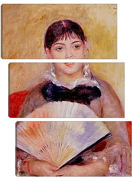 Модульная картина - Girl with a Fan. Пьер Огюст Ренуар Модульная картина - Girl with a Fan. Пьер Огюст Ренуар
