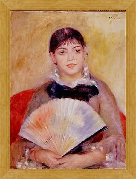 Картина в раме - Girl with a Fan. Пьер Огюст Ренуар Картина в раме - Girl with a Fan. Пьер Огюст Ренуар