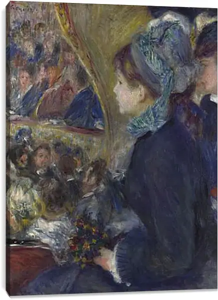 Постер на подрамнике - At the Theatre (La Premiere Sortie). Пьер Огюст Ренуар Постер на подрамнике - At the Theatre (La Premiere Sortie). Пьер Огюст Ренуар