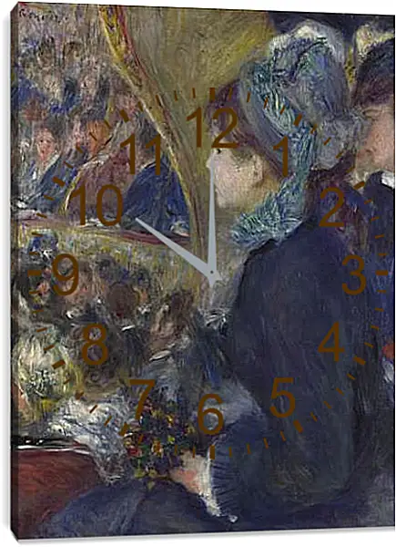 Часы картина - At the Theatre (La Premiere Sortie). Пьер Огюст Ренуар Часы картина - At the Theatre (La Premiere Sortie). Пьер Огюст Ренуар