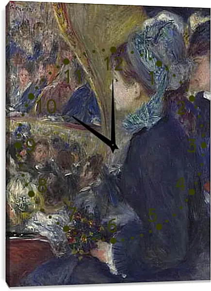 Часы картина - At the Theatre (La Premiere Sortie). Пьер Огюст Ренуар Часы картина - At the Theatre (La Premiere Sortie). Пьер Огюст Ренуар