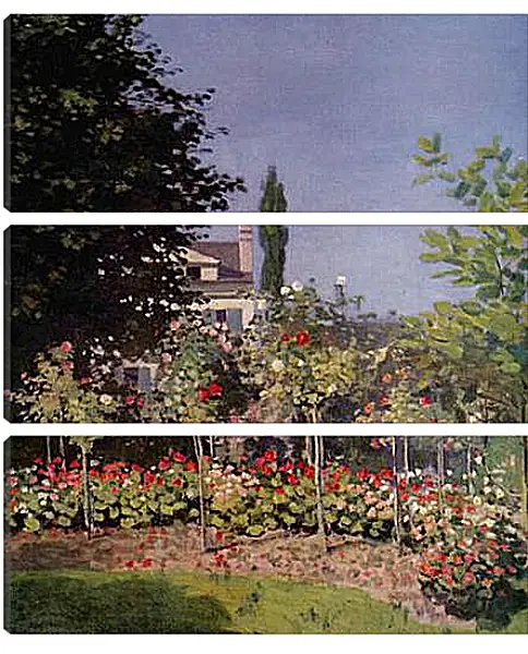 Модульная картина - Flowering Garden at Sainte-Adresse. Клод Моне Модульная картина - Flowering Garden at Sainte-Adresse. Клод Моне