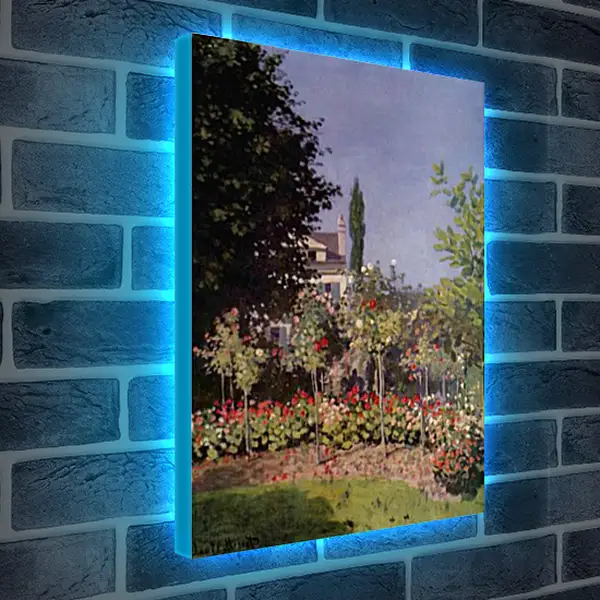 Лайтбокс световая панель - Flowering Garden at Sainte-Adresse. Клод Моне Лайтбокс световая панель - Flowering Garden at Sainte-Adresse. Клод Моне