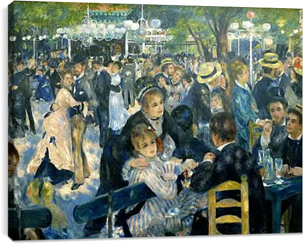 Постер на подрамнике - Dance at the Moulin de la Galette. Пьер Огюст Ренуар Постер на подрамнике - Dance at the Moulin de la Galette. Пьер Огюст Ренуар