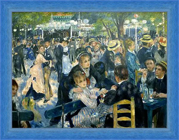 Картина в раме - Dance at the Moulin de la Galette. Пьер Огюст Ренуар Картина в раме - Dance at the Moulin de la Galette. Пьер Огюст Ренуар