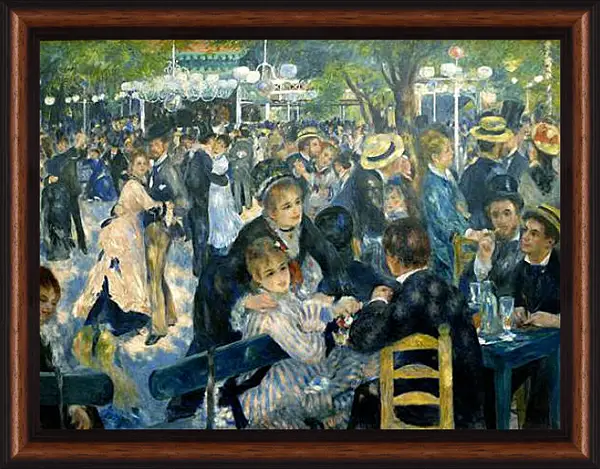 Картина в раме - Dance at the Moulin de la Galette. Пьер Огюст Ренуар Картина в раме - Dance at the Moulin de la Galette. Пьер Огюст Ренуар