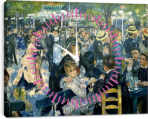 Часы картина - Dance at the Moulin de la Galette. Пьер Огюст Ренуар Часы картина - Dance at the Moulin de la Galette. Пьер Огюст Ренуар