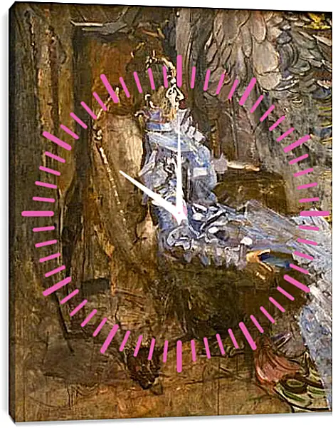 Часы картина - A Lady in Lilac. Врубель Михаил Часы картина - A Lady in Lilac. Врубель Михаил