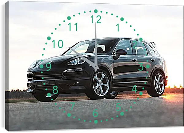 Часы картина - Porsche Cayenne Часы картина - Porsche Cayenne