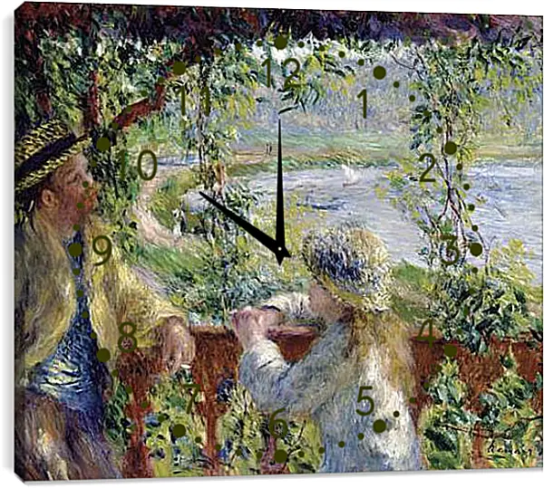 Часы картина - Near the Lake. Пьер Огюст Ренуар Часы картина - Near the Lake. Пьер Огюст Ренуар