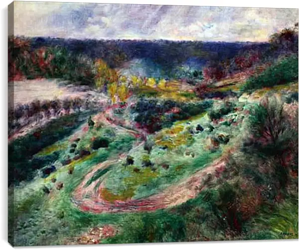 Постер на подрамнике - Landscape at Wargemont. Пьер Огюст Ренуар Постер на подрамнике - Landscape at Wargemont. Пьер Огюст Ренуар