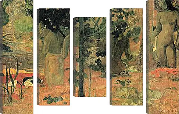 Модульная картина - The Bathers. Поль Гоген Модульная картина - The Bathers. Поль Гоген