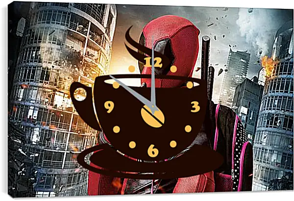 Часы картина - Deadpool Часы картина - Deadpool