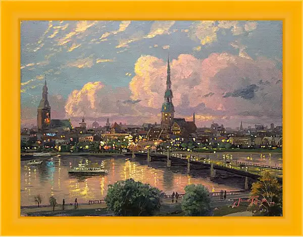 Картина в раме - Мост в Риге Картина в раме - Мост в Риге