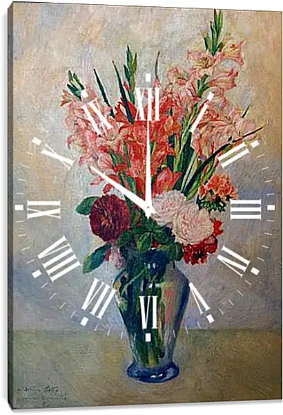 Часы картина - Gladioli. Пьер Огюст Ренуар Часы картина - Gladioli. Пьер Огюст Ренуар