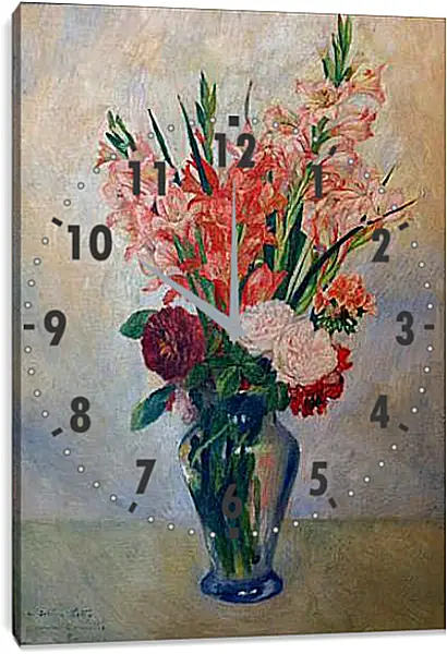 Часы картина - Gladioli. Пьер Огюст Ренуар Часы картина - Gladioli. Пьер Огюст Ренуар