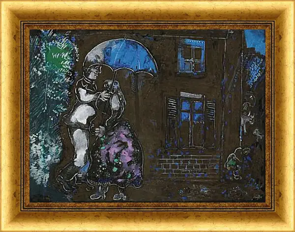 Картина в раме - Couple sous la pluie Картина в раме - Couple sous la pluie