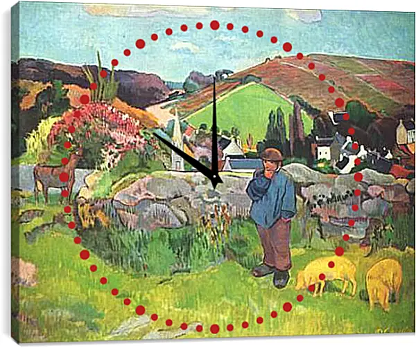 Часы картина - The Swineherd. Поль Гоген Часы картина - The Swineherd. Поль Гоген