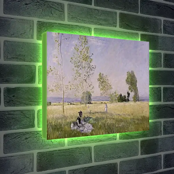 Лайтбокс световая панель - Meadow at Bezons. Клод Моне Лайтбокс световая панель - Meadow at Bezons. Клод Моне