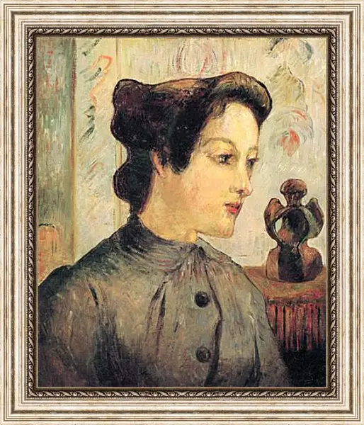 Картина в раме - La femme au chignon. Поль Гоген Картина в раме - La femme au chignon. Поль Гоген