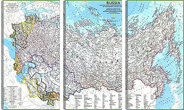Модульная картина - Карта России Модульная картина - Карта России