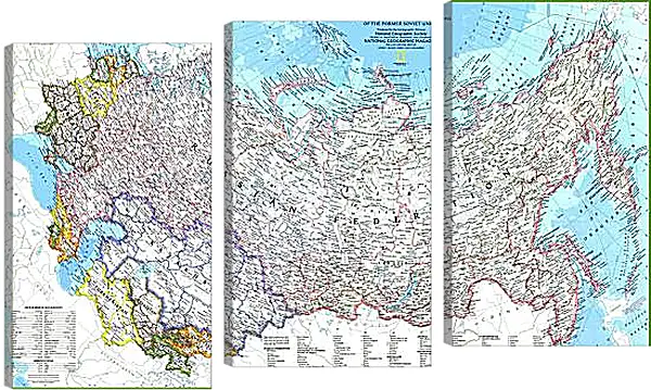 Модульная картина - Карта России Модульная картина - Карта России