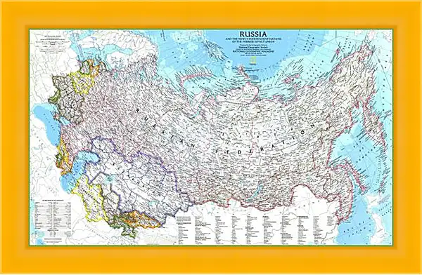 Картина в раме - Карта России Картина в раме - Карта России
