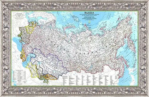 Картина в раме - Карта России Картина в раме - Карта России